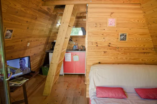 Mietunterkunft - Tipi Holz 25M² - 1 Schlafzimmer - - image n°2 - Camping Domaine de Mépillat