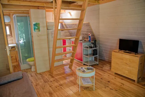 Mietunterkunft - Tipi Holz 35M² - 2 Schlafzimmer - - image n°2 - Camping Domaine de Mépillat