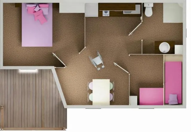 Chalet Privilège Adapté Aux Personnes À Mobilité Réduite - 2 Chambres