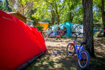 Bike / walk camping pitch - 1 person riding bike or walking