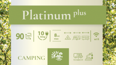 Platinum Plus pitch  with 10A + drinking water and sewage system -max 7.5 m. — 1