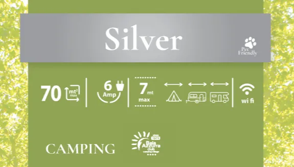 Emplacement Silver: Tente, Caravane Ou Camping-Car, Électricité 6A - Max 7 M
