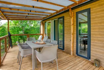 Mietunterkunft - Cottage Esprit Nature 3 Chambres - Camping Le Paradis