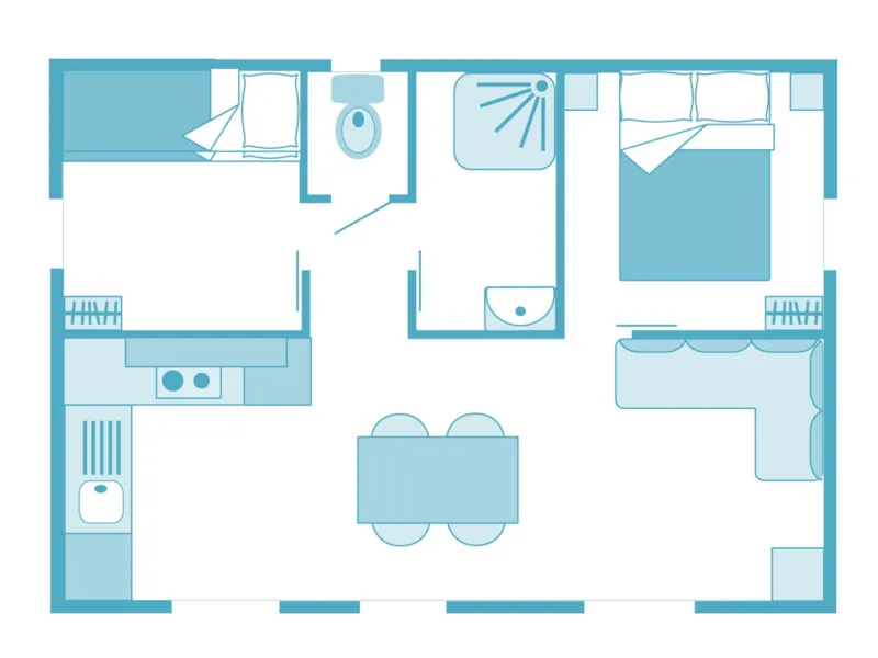 Chalet Prestige 35M² 2 Chambres - Clim