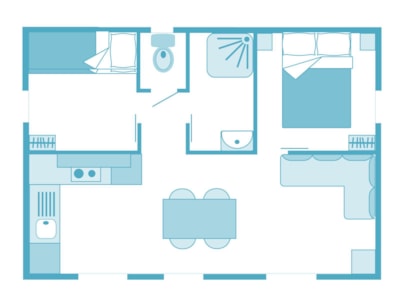 Chalet Prestige 35m² 2 bedrooms - air-conditioning