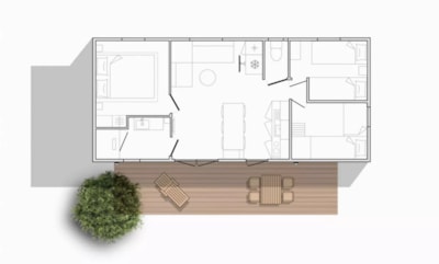 Mobile-home Sunelia Luxe 33m² 3 bedrooms - air-conditioning