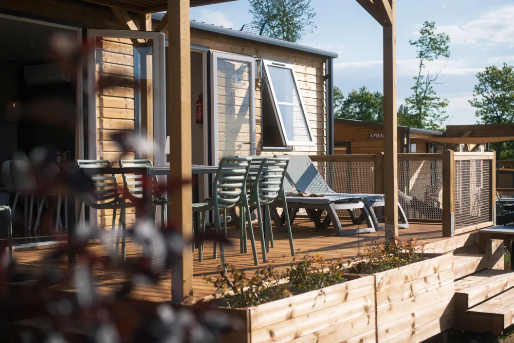 Location - Mobil-Home Sunelia Luxe 40M² 3 Chambres 2 Salles De Bain - Climatisé - Camping Sunêlia Le Séquoia