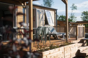 Mietunterkunft - Mobilheim Sunelia Luxe 40M² 3 Schlafzimmer 2 Badezimmer - Klimaanlage - Camping Sunêlia Le Séquoia