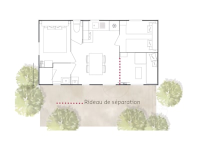 Mobile-home Prestige Plus 32m² 2 bedrooms - air-conditioning