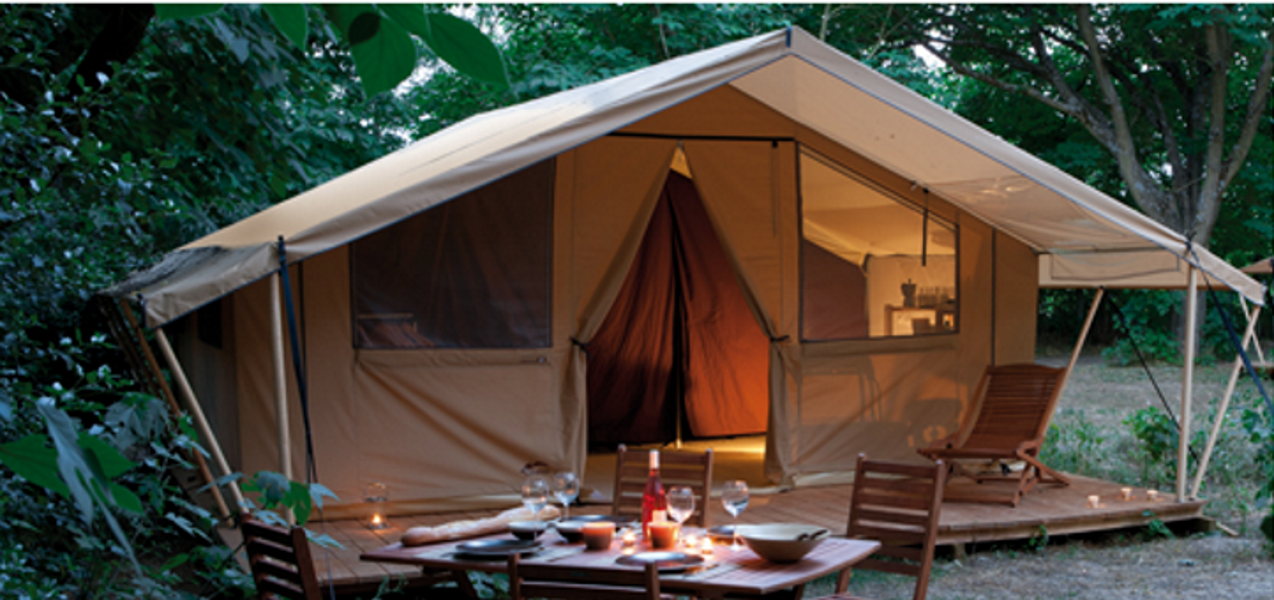 Mietunterkunft - Lodge Canadienne - 2 Schlafzimmer - Camping Les Trois Lacs du Soleil