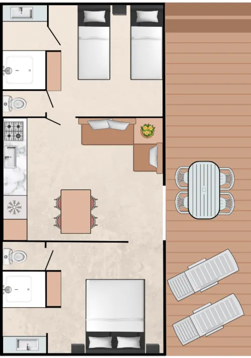 Location - Mobil-Home O'hara 2023 - image n°10 - Camping Des 3 Lacs du Soleil
