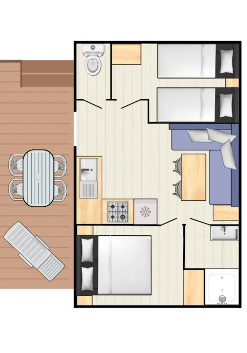 Accommodation - Mobil-Home Super Venus - image n°4 - Camping Des 3 Lacs du Soleil