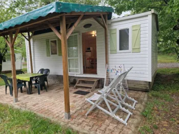 Mietunterkunft - Mobilheim Super Mercure Avec Terrasse - CAMPING LES CHATAIGNIERS
