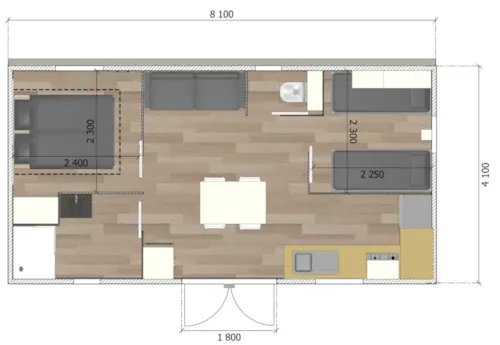 Mietunterkunft - ***Neu*** M-H Oasis Klimaanlage, 2 Schlafzimmer, Tv, Geschirrspüler, Anreise Am Samstag (In Der Hau - image n°10 - Camping des Gorges