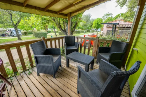 Accommodation - Mobile Home Premium 2 Bedrooms, With Air Conditionned 2 Bathrooms, Tv, Dishwasher (Sunday Till Sunday (In High Season) - image n°7 - Camping des Gorges