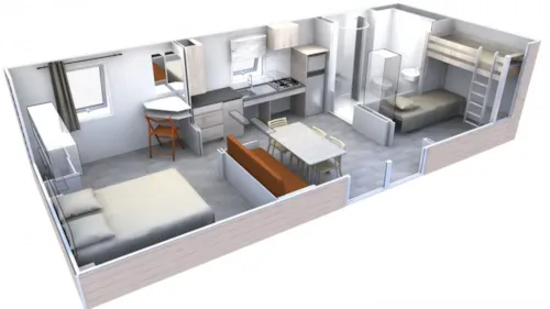Huuraccommodatie(s) - S-Mobil Home Grote Ruimte Voor Mensen Met Een Beperkte Mobiliteit, Met Airconditioning - image n°4 - SUN CAMPING