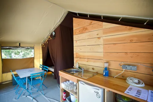 Location - Tente Toile & Bois Sweet - image n°5 - Huttopia le Moulin
