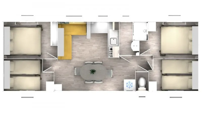 Mobil Home 4 Chambres Climatisé