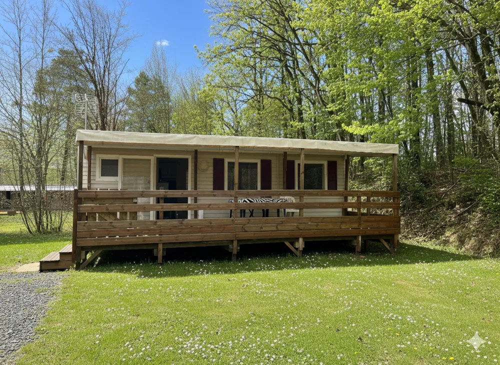 Location - Mobil Home 2 Chambres Climatisé - Camping du Coucou