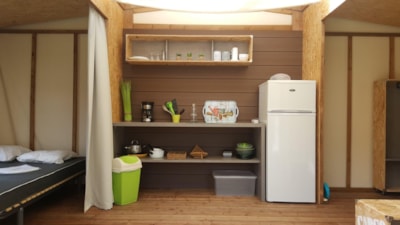 Bungalow Maori Confort 17m² 2 bedrooms  (without toilet block, no water)