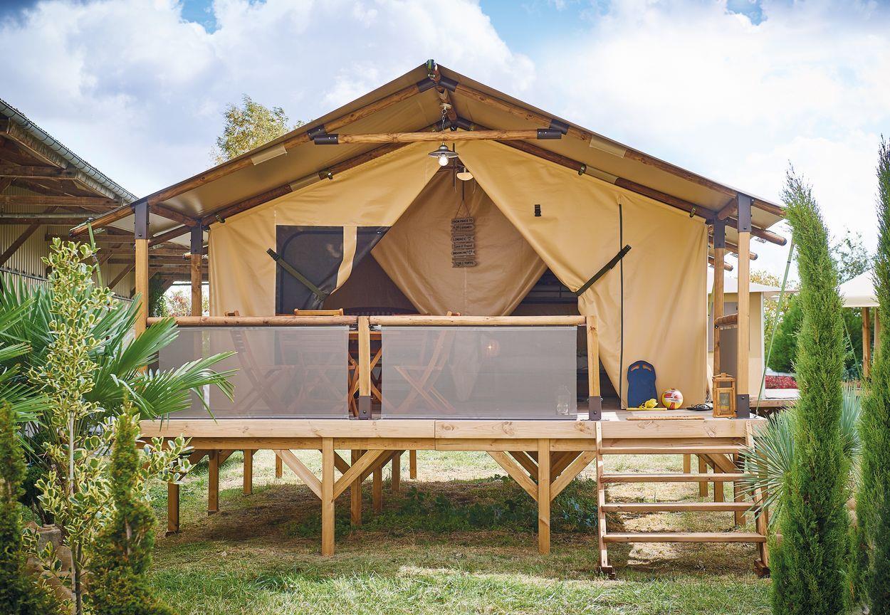 Huuraccommodatie - Lodge Bali Confort 30M² - Flower Camping Le Château