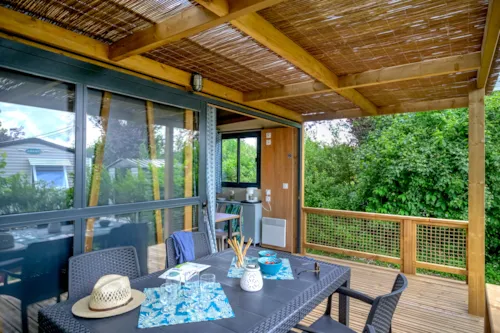 Accommodation - Cottage Morea Confort 25M²  2 Bedrooms+ Sheltered Terrace + Clim - image n°3 - Camping Le Château