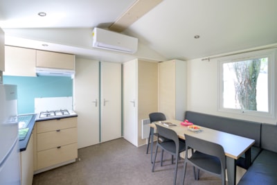 Mobile home Confort 29m² 3 bedrooms with covered terrace + air conditionning + TV