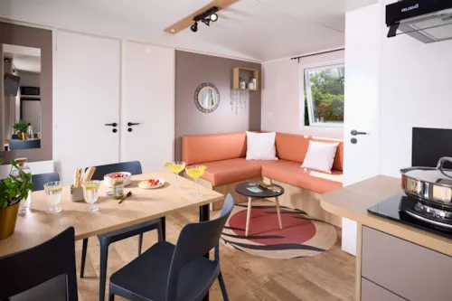 Accommodation - Cottage Premium 29M² 2 Bedrooms + Tv + Dishwasher + Air Conditioning + Plancha + Terrace - image n°6 - Camping Le Château