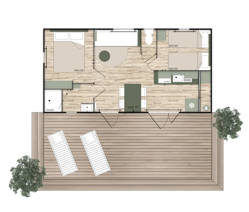 Cottage Premium 3Ch   35M² + Tv + Lave-Vaisselle + Clim + Plancha + Terrasse Xl