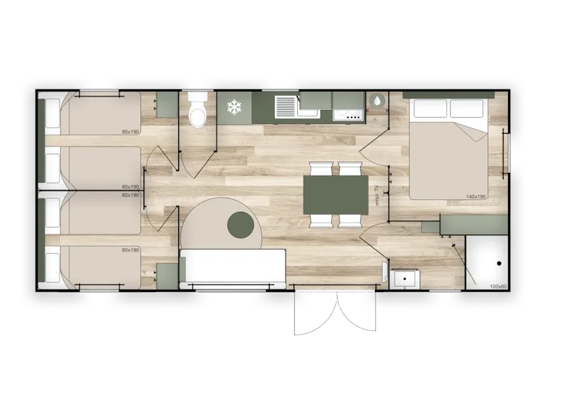 Cottage Premium 3 Chambres -35M² + Tv + Lave-Vaisselle + Clim + Plancha + Terrasse Xl