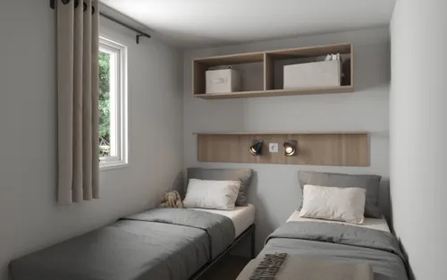 Accommodation - New Cottage Premium 2 Bedrooms 2 Bathrooms 35 M2 +Tv + Dishwasher + Air Conditioning + Plancha + Xl Terrace - image n°4 - Camping Le Château