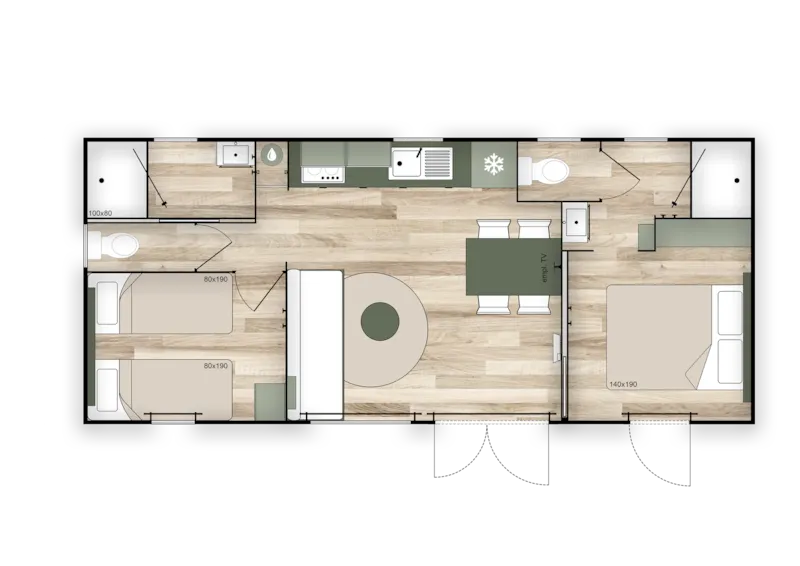 Cottage Premium 2 Ch 2 Salles De Bain  35 M2 +Tv + Lave-Vaisselle + Clim + Plancha + Terrasse Xl