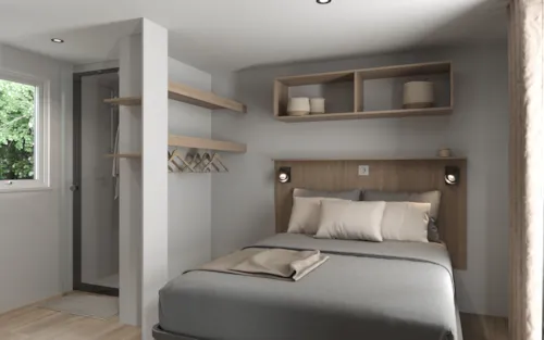 Accommodation - New Cottage Premium 2 Bedrooms 2 Bathrooms 35 M2 +Tv + Dishwasher + Air Conditioning + Plancha + Xl Terrace - image n°6 - Camping Le Château