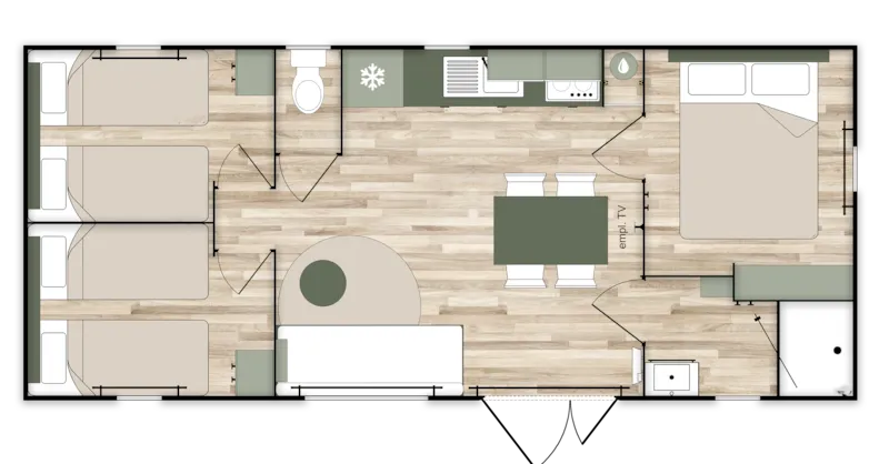 Cottage Premium 3 Chambres -35M² + Tv + Lave-Vaisselle + Clim + Plancha + Terrasse Xl