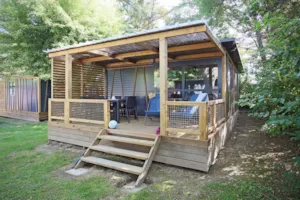 Locatif - COTTAGE Morea Confort 25m²  2 bedrooms+ sheltered terrace + clim - Camping Le Château
