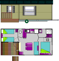 Loggia 31m², 2 bedrooms, terrace Loggia, airco