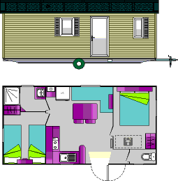 Top Alto premium 29m², 2 bedrooms + half-covered terrace 11m² +TV + dishwasher + air conditioner