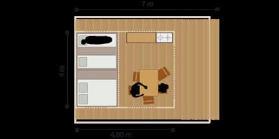 Tent LODGE 20m², 2 bedrooms (without toilet blocks)