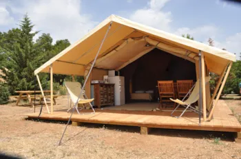 Mietunterkunft - Zelt Lodge 20M², 2 Zimmer (Ohne Sanitärausstattung) - Camping Le Fun