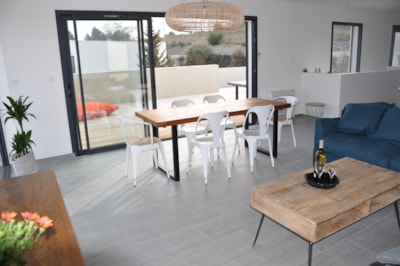 CASA PALMA villa with private pool, view of La Palme pond - 4 bedrooms - large wooden terrace