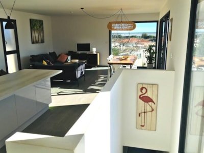 CASA PALMA villa with private pool, view of La Palme pond - 4 bedrooms - large wooden terrace