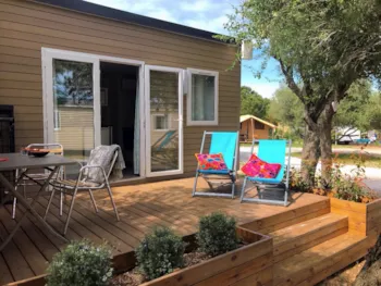 Mietunterkunft - Cahita 17.80M², 1 Zimmer,Hotel Package +Tv + Climatisation+Terrasse 10M² - Camping Le Fun