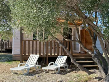 Mietunterkunft - Top Alto Premium 29M², 2 Zimmers + Halbedeckte Terrasse 11M² +Tv + Spulmaschine + Klimaanlage - Camping Le Fun