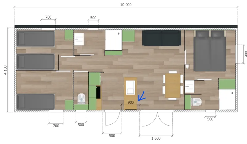Le Xxl Premium 6Pers 2 Sdb, 3 Chambres +Terrasse Couverte+ Tv+Lave Vaisselle+Climatisation