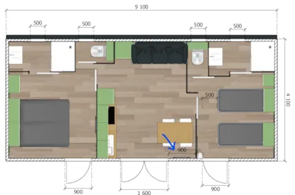 Xxl Premium 35M² 2Sdb, 2 Chambres,Tv,Lave Vaisselle, Climatisation
