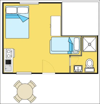 Studio Cabine Glycines 18 M² - 1 Stanza