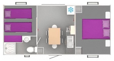 Mobilhome Provence Sérénité  25m² Spa - Private hot Tub - 3 rooms - 2 bedrooms - Air conditioning — 7