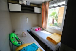 Mietunterkunft - Mobilheim Marina Sérénité 22 M² - 3 Zimmer - 2 Schlafzimmer - Klimaanlage - Camping Clair de Lune