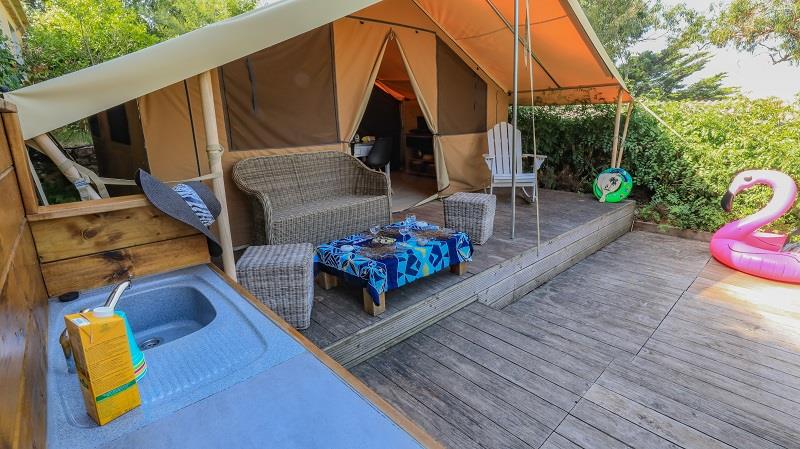 Location - Tente Lodge - Sans Sanitaires - Camping Clair de Lune
