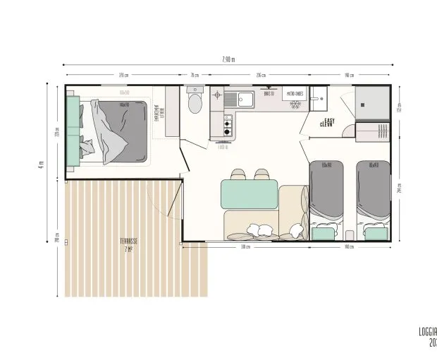 Mobil-Home Créole Vue Mer 32M²
